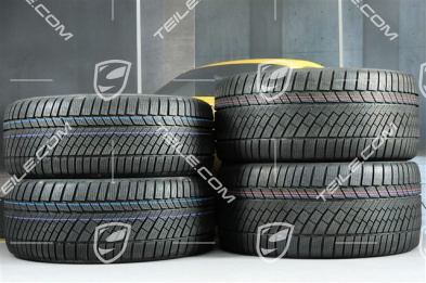 19-inch winter wheels set "Panamera S", rims 9J x 19 ET64 + 10,5 J x 19 ET62 + NEW Continental ContiWinterContact PS830 P winter tyres 265/45 R19 + 295/40 R19, in black high gloss
