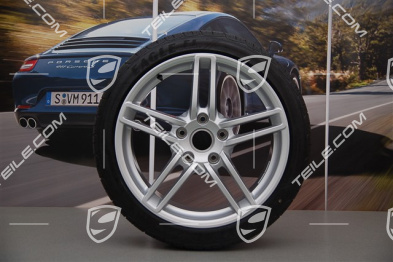 19-inch Carrera summer wheel set, 8,5J x 19 ET54 + 11J x 19 ET69, summer tyres 235/40 R19 + 285/35 R19