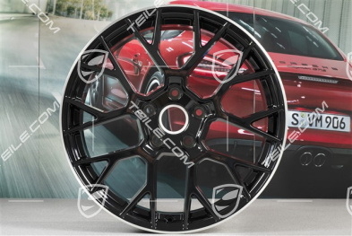 20+21" Komplet felg RS Spyder, felgi: przednie 8,5J x 20 ET53 + tylne 11,5J x 21 ET67, czarny wysoki połysk