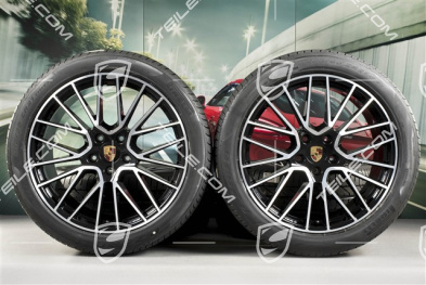 21-inch Cayenne RS Spyder summer wheel set, rims 9,5J x 21 ET46 + 11,0J x 21 ET58 + NEW Pirelli P Zero summer tyres 285/40 R21 + 315/35 R21, with TPMS, EXCLUSIVE