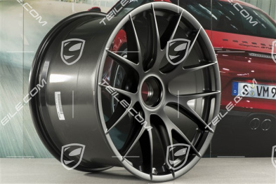 GT2RS / GT3RS wheel rim/disc, Magnesium, central lock, 12,5J x 21 ET48, black satin mat