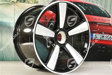 21" Sport Classic Felge, Zentralverschluss, 12J x 21 ET70, schwarz hochglanz