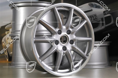 19" Komplet felg Carrera Sport, 8,5J x 19 ET55 + 11,5J x 19 ET50, GT Silver.