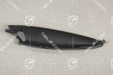 Klapka schowka w drzwi, Skóra, Dark grey, L