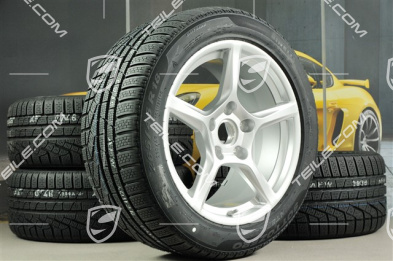 18" Boxster winter wheels set, rims 8J x 18 ET57 + 9,5J x 18 ET49, Pirelli Sottozero II winter tires 235/45 R18 + 265/45 R18