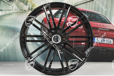 22" Komplet felg Turbo IV, 10J x 22 ET48 + 11,5J x 22 ET61, czarny wysoki połysk