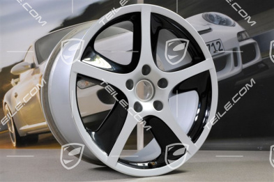 20" Felge Sport Techno, 10J x 20 ET55, silber + schwarz hochglanz