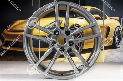 20-inch Cayenne Sport wheel rim set, 10,5J x 20 ET64 + 9J x 20 ET50, Platinum satin-mat