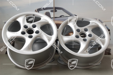 18" Komplet felg Turbo I, wydrążone ramiona, 8J x 18 ET52 + 10J x 18 ET65