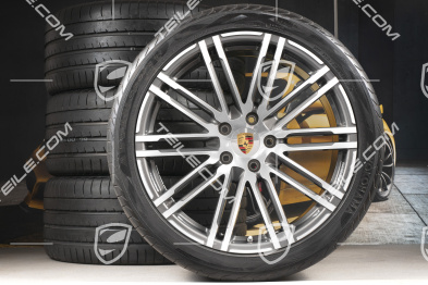 21" Turbo III Sommerräder Satz, Felgen 10J x 21 ET50 + Yokohama Sommerreifen 295/35 R21, mit RDK-Sen, NEU, nur 30 km (aus Neuwagen ausgebaut)