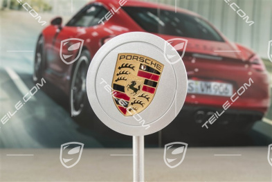 Raddeckel, farbiges Porschewappen