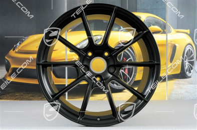 20" wheel rim set "Spyder" / "718 Sport", rims 8,5J x 20 ET57 + 10,5J x 20 ET47, black satin matt