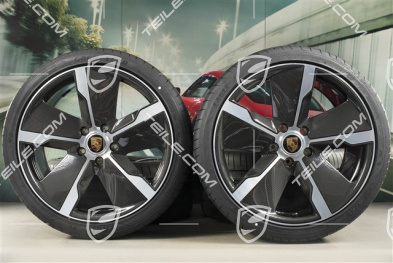 21" Exclusive Design summer wheel set, rims 9,5J x 21 ET60 + 11,5J x 21 ET66 + Goodyear summer tyres 265/35 R21 + 305/30 R21, Carbon aeroblades