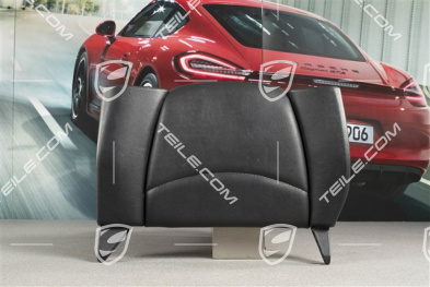 Back seat backrest, rear, leatherette, black, cabrio, L