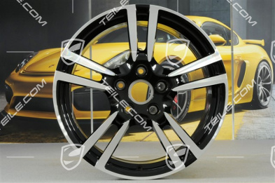 19" Komplet felg Turbo II, 8,5J x 19 ET56 + 11J x 19 ET51, do Turbo / Turbo S / GTS, czarny wysoki połysk