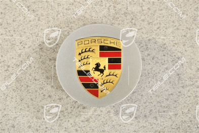 Raddeckel, großes farbiges Porschewappen