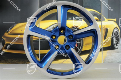 20" SportTechno Felgensatz 8.5J x 20 ET57 + 10J x 20 x ET50, Saphirblaumetallic