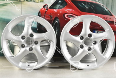 18-inch Turbo Look II wheel set, 8J x 18 ET50 + 10J x 18 ET65