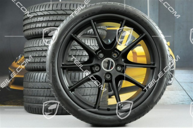 20-inch Carrera S III summer wheel set, 8,5J x 20 ET51 + 11J x 20 ET52 + NEW summer tyres 245/35 ZR20 + 305/30 ZR20, with TPMS, black sidematt