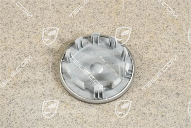 Radzierdeckel, Wappen farbig,  Platinum Seidenglanz / Ring in Platinum Seidenglanz