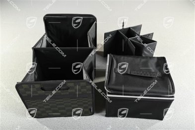 Faltbare Kofferraumbox / Kofferraumtasche Pascha Schwarz / Olive Neo inkl. Flascheneinsatz + Kühltascheneinsatz