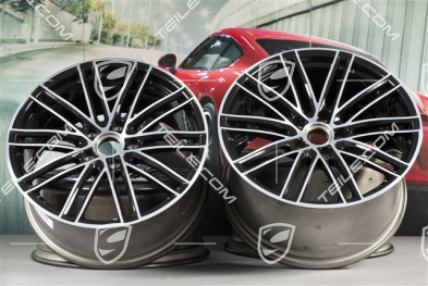 20" komplet felg Turbo IV, 11,5J x 20 ET56 + 9J x 20 ET51, czarny wysoki połysk