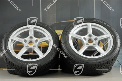 18" Boxster koła zimowe komplet, 8J x 18 ET57 + 9J x 18 ET47 + opony zimowe Dunlop 235/45 R18 + 265/45 R18, z czujnikami ciśnienia RDK