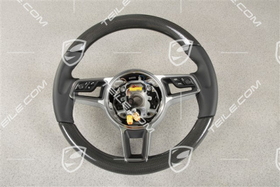 Multifunktionslenkrad, Leder/Carbon, Schwarz
