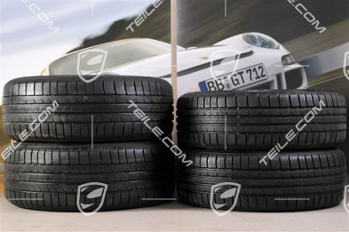 17" Komplet kół zimowych Cayman, przednie felgi 6,5J x 17 ET55 + tylne 8J x 17 ET40 + NOWE opony zimowe 205/55 R17 + 235/50 ZR17, bez czujników RDK