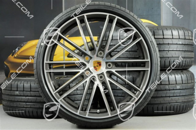 20-inch Turbo IV wheels set, rims 8,5J x 20 ET57 + 10,5J x 20 ET47 + summer tires 235/35 ZR20 + 265/35 ZR20, with TPMS