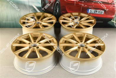 19" komplet felg Boxster S, 8J x 19 ET57 + 10J x 19 ET45, aurum satynowy półmat