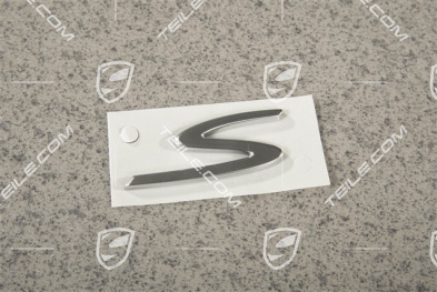 "S" Schriftzug, silbern