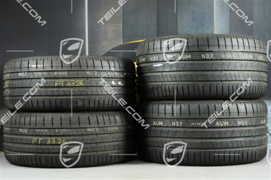 21-inch Panamera SportDesign summer wheel set, rims 9,5J x 21 ET71 + 11,5J x 21 ET69 + NEW Pirelli summer tires 275/35 ZR21 + 315/30 ZR21, with TPM