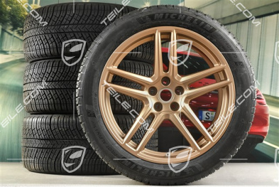 20" "Macan Turbo" koła zimowe, komplet, felgi 9J x 20 ET26 + 10J x 20 ET19 + opony zimowe Michelin Latitude Alpin 5 265/45 R20 + 295/40 R20, neodyme, z czujnikami ciśnienia RDK