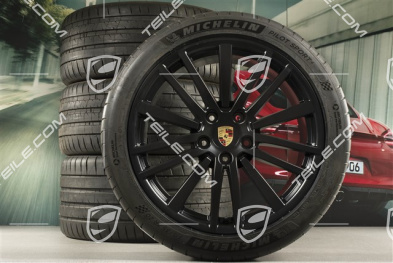 20-inch Panamera Design summer wheel set, rims 9,5J x 20 ET71 + 11,5J x 20 ET68 + Michelin summer tires 275/40 ZR20 + 315/35 ZR20, with TPM