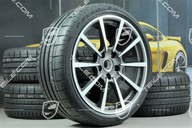 20" Carrera Classic Sommerräder Satz, Felgen 8J x 20 ET57 + 10J x 20 ET45 + Pirelli Sommerreifen 235/35 ZR20 + 265/35 ZR20, mit RDK-Sensoren