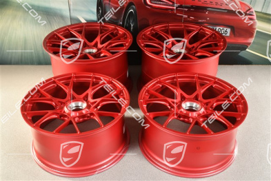 20"+21" GT3RS wheel rim set, alloy rims 10J x 20 ET45 + 13J x 21 ET31, Pyrored