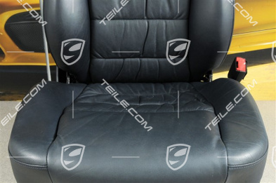 Sitz, el einstellbar, Leder, Metropolblau, Raffleder, beschädigt, R