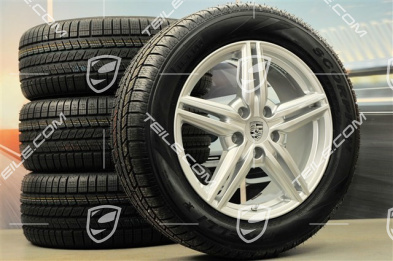 19" koła zimowe, komplet "Cayenne Design II" facelift 2014->, felgi 8,5J x 19 ET59 + NOWE opony zimowe Pirelli 265/50 R19, z czujnikami ciśnienia