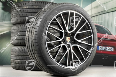 21-inch Cayenne RS Spyder summer wheel set, rims 9,5J x 21 ET46 + 11,0J x 21 ET58 + NEW Pirelli P Zero summer tyres 285/40 R21 + 315/35 R21, with TPMS, EXCLUSIVE