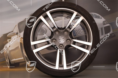 19-inch Turbo II summer wheel set, wheels 8Jx19 ET57+11J x 19 ET 51 + summer tyres 235/35 ZR 19+305/30 ZR 19, without TPMS