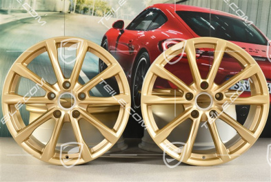 19-inch Boxster S wheel rim set, 8J x 19 ET57 + 10J x 19 ET45, aurum satin matt