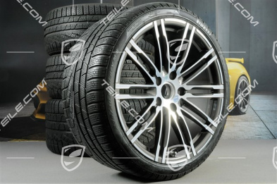 20" koła zimowe "Turbo", komplet, felgi 8,5J x 20 ET51 + 11J x 20 ET56 + NOWE opony zimowe Pirelli 245/35 R20 + 295/30 R20, z czujnikami ciśnienia