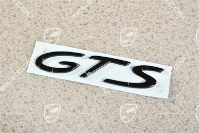 Emblemat / napis "GTS" czarny połysk